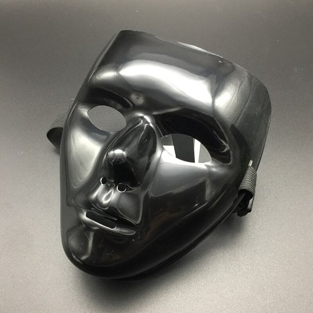 Mascarilla facial completa para hombre y adulto, máscara para baile callejero, pintada a mano, color blanco, 1 piezas
