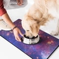 thumbnail image 2 of Dog Food Mat Nebula Cosmic Sci-fi Lovers Space Geek Star Moon Sun Rocket Absorbent Waterproof Non-Slip Pet Feeding Mat, 2 of 7
