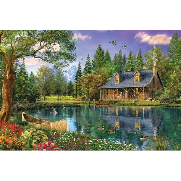 Crystal Lake Cabin Print Wall Art By Dominic Davison Com - Lake Cabin Wall Decor Crystal Lake Cabin Print Wall Art By Dominic Davison Com - Lake Cabin Wall Decor