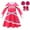 Set C, variant on Girls Toddler Zombies Cheerleader Costumes Dress Set Birthday Halloween Outfits