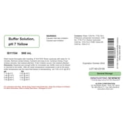 7.00 pH Standard Buffer Solution, Yellow, 500mL - The Curated Chemical Collection