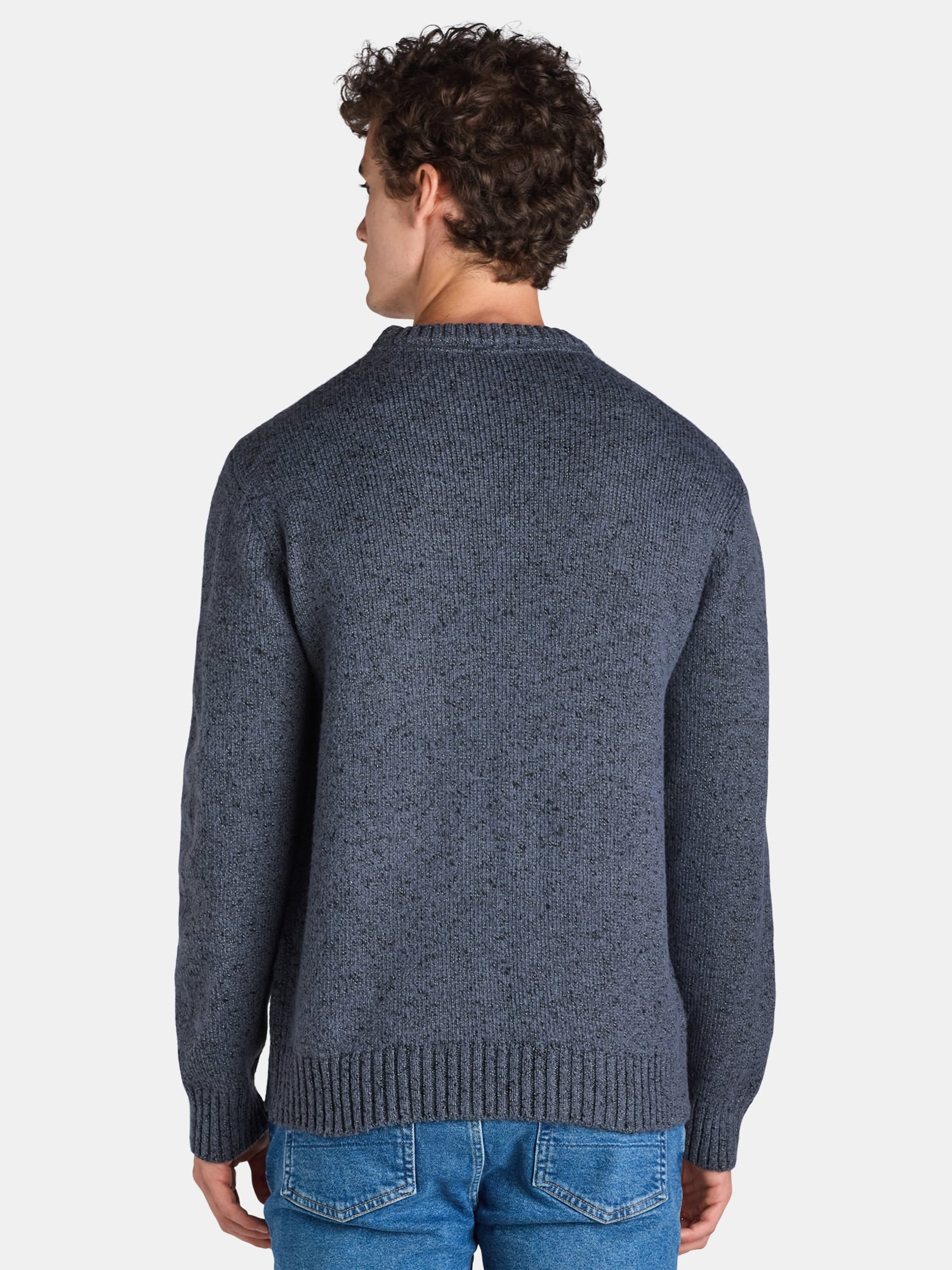 No Boundaries Confetti Knit Crewneck Sweater, Men’s and Big Men’s, Sizes XS-3XL