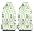 thumbnail image 2 of ZICANCN Car Seat Covers Front Seats Only, Green Floral Patchwork Plaid Automotive Seat Covers Protectors for Cars Trucks Suv 2 Pack, 2 of 8