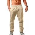 thumbnail image 1 of Shorts De Playa Informales De Algodón Y Lino Para Hombre, 1 of 3