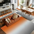 thumbnail image 5 of 3x5Ft Area Rugs Burnt Orange Gray Ombre Non-Skid Rubber Backing Large Rectangle Rugs - Living Room Bedroom Home Office, Modern Gradient Abstract Art Indoor Floor Mat Carpets Washable Rug, 5 of 9