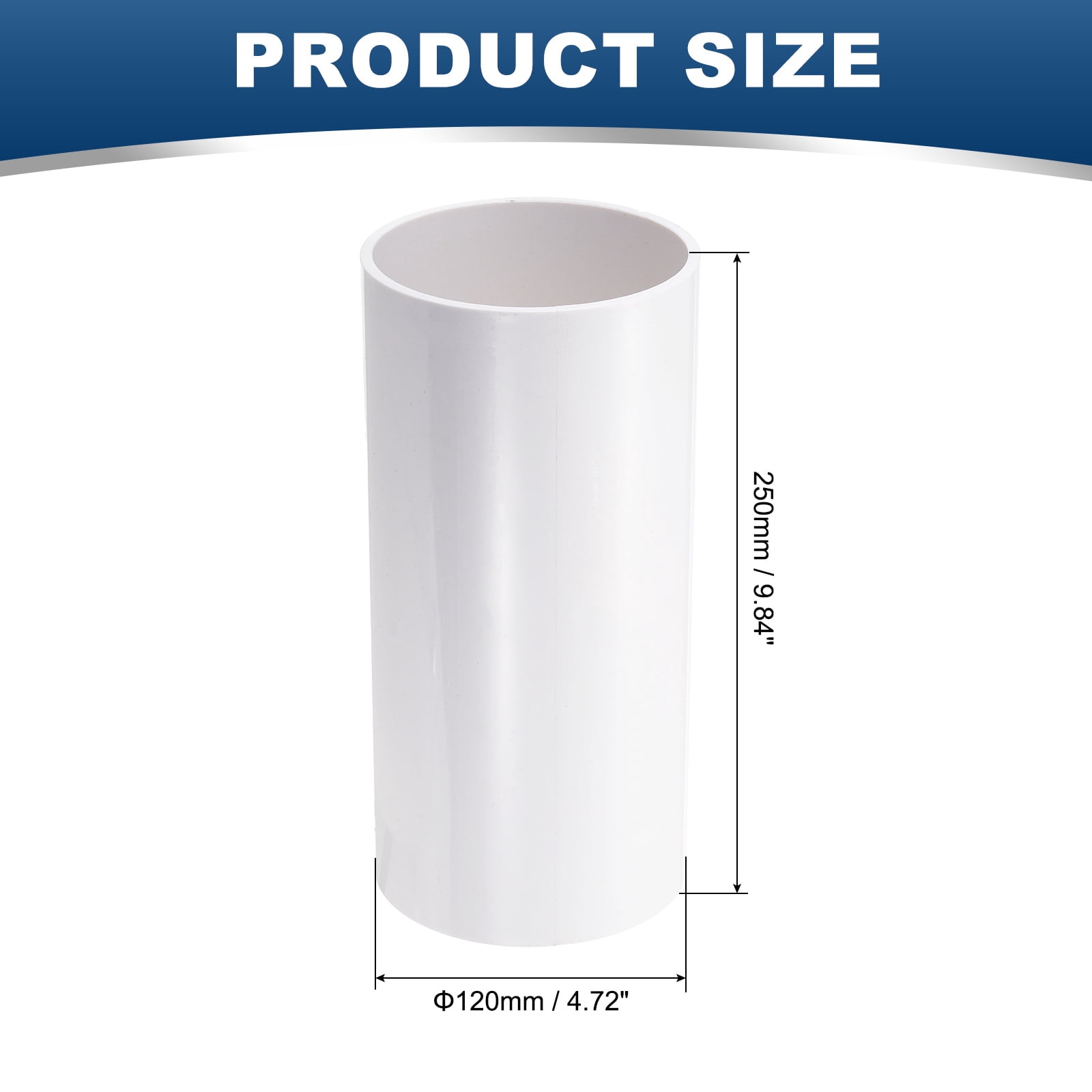 Uxcell Straight Inline Duct Connector, Plastic Dryer Hose Connector Pipe Fitting Adapter Coupling 5"