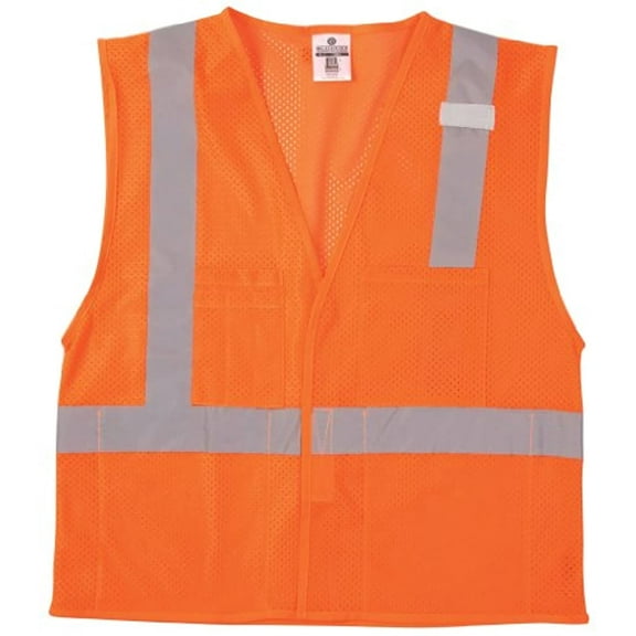 ML Kishigo 1084 Ultra-Cool Polyester Velcro Front Multi Pocket Vest, Medium, Orange