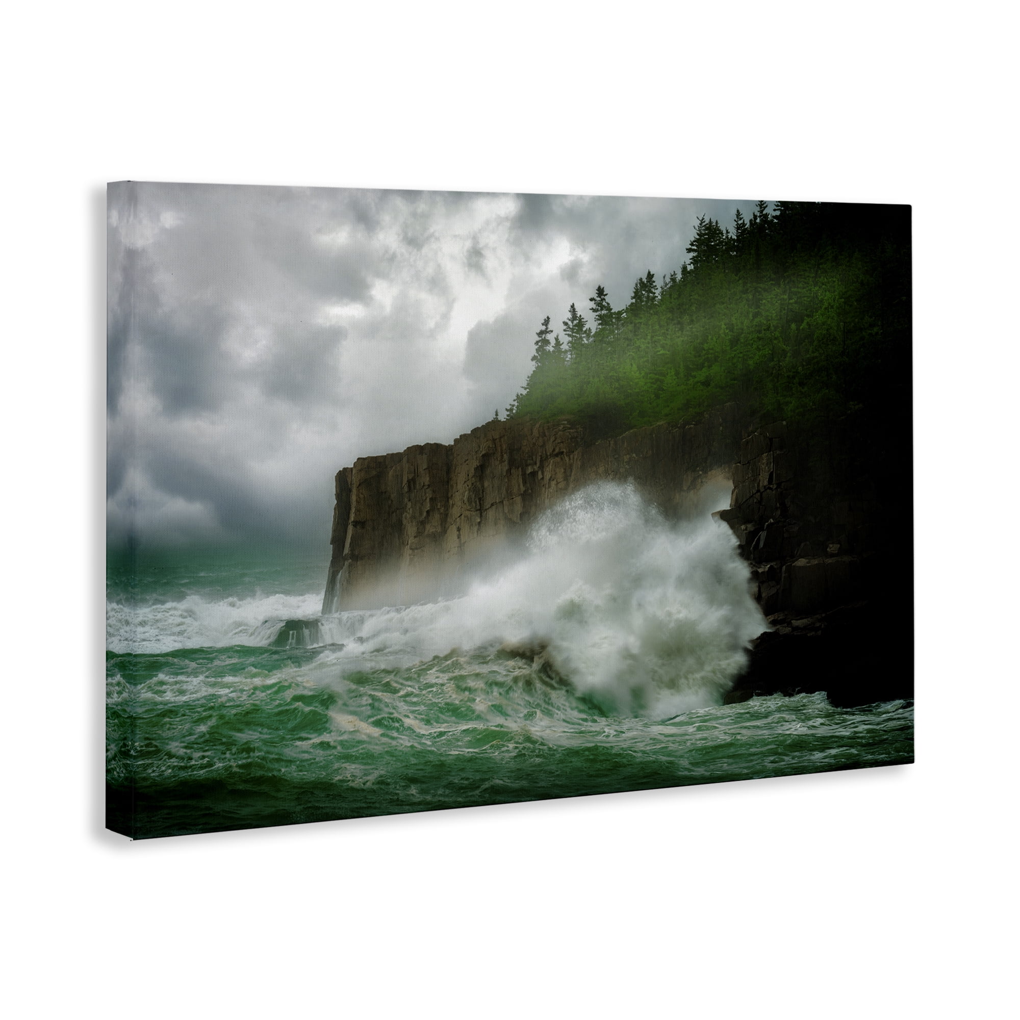 Stupell Industries Rushing Water Crashing Nautical & Beach Photography Wrapped Canvas Art Print Wall Art, 36 x 24