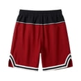 thumbnail image 4 of Maqroz Mens Basketball Shorts Athletic Gym Training Shorts with Pockets Striped Elastic Waist Drawstring Sportswear Running Workout Active Summer Casual Short Pants, 4 of 6
