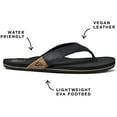 thumbnail image 3 of Reef Men's Sandals Newport Flip Flops, Black, 11, 3 of 11