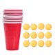 thumbnail image 3 of Bearachild Juego de 12 unidades de juego de fiesta, pelota de tenis de mesa, juego de tazas de bebida, tazas de plástico para bebidas de fiesta familiar, Kits de decoración para fiestas red Bearachild HA002824-01B, 3 of 6