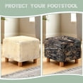 thumbnail image 6 of Jiueut Hunting Camo Pattern Ottoman Slipcover, Anti Slip Square Cushion with Elastic Bottom Thick Footstool Protection Universal Fit for Most Footrest Sofa, 6 of 7