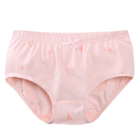 ATOGUTA Panties for Girls Kids Cool Breathable Comfort Panty Briefs Toddler Undies Pink  Size 2T-10