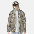thumbnail image 3 of Fotbe Zebra Men's Women's UPF 50+ Sun Protection Jacket Hooded Cooling Shirt with Pockets Hiking Outdoor Performance-X-Large, 3 of 8