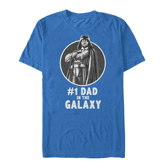 Men's Star Wars Darth Vader Best Dad  Graphic Tee Royal Blue Small