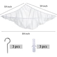 thumbnail image 2 of 84 Inch Stuffed Animal Storage Hanging Net Toy Hammock Corner Wall Mesh for Store Plush Dolls, White, 2 of 6