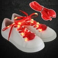 thumbnail image 4 of comerut 1 Pair LED Nylon Shoelaces Light Up Glow in The Dark Shoelaces for Party Dancing Skating Night Events Footwear Accessory, 4 of 7