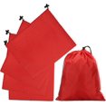 thumbnail image 1 of 5Pcs 210D Polyester Drawstring Bag with Toggle, 10 x 12 Inch Waterproof Travel Storage Foldable Stuff Sack Cinch for Gym Hiking Yoga Clothes Organizer, Red, 1 of 5