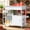 White, variant on Haooyeah Wrapping Station Cart Contemporary Adjustable Height with Drawer Cabinet Ribbon Rack Tape Holder Lockable Wheels 30.7-35.6in