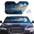 thumbnail image 2 of Kdxio White Jellyfish Dansing in the Ocean Print Windshield Sun Shade,UV Rays and Sun Heat Protection,Sunshade for Car Windshield,Car Shade Front Windshield - Small, 2 of 6