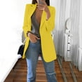 thumbnail image 2 of Lindreshi Womens Plus Size Blazers on Women Winter Long Sleeve Office Coat Cardigans Suit Long Jacket, 2 of 5