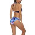 thumbnail image 4 of SAYOO 2 piezas de trajes de baño para mujer, sujetador halter de color de contraste acolchado con amarre para adultos + calzoncillos SAYOO Sexy, 4 of 5
