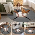 thumbnail image 5 of Gray Baseball Round Area Rug 4Ft Washable Circle Rugs for Bedroom Dining Room, Modern Sport Games Watercolor Non-Slip Carpet Floor Mats Indoor Outdoor Carpet Runner Aesthetic Home Decor, 5 of 8