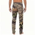 thumbnail image 3 of Havenx Men's Pajama Pants Camouflage Print Elastic Waist Pajamas with Pockets Straight-Fit Long Bottoms Drawstring Casual Novelty Lounge Breathable Pant,Light Gray S, 3 of 6