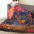 thumbnail image 6 of Bingfone Lantern Giraffes Magical Forest Print Flannel Fleece Blanket Throw Blanket for Bed,Sofa,Couch,Travel,Camping(50"x40" ), 6 of 8