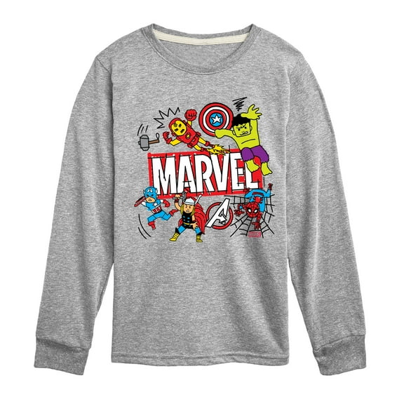 Marvel The Avengers - Sketch - Toddler And Youth Long Sleeve Graphic T-Shirt