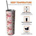 thumbnail image 6 of 20oz Pink Christmas Red Truck and Snowman Pattern Skinny Tumblers Stainless Steel Tumbler with Lid and Straw,Vacuum Insulated Double Wall Travel Tumbler Cups with Cleaning Brush for Coffee,Tea, 6 of 6