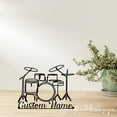 thumbnail image 2 of Handmadetneonsign Custom Drummer Metal Desk, Drummer Metal Table Sign, Drummer Player Name Metal 66031, 2 of 5