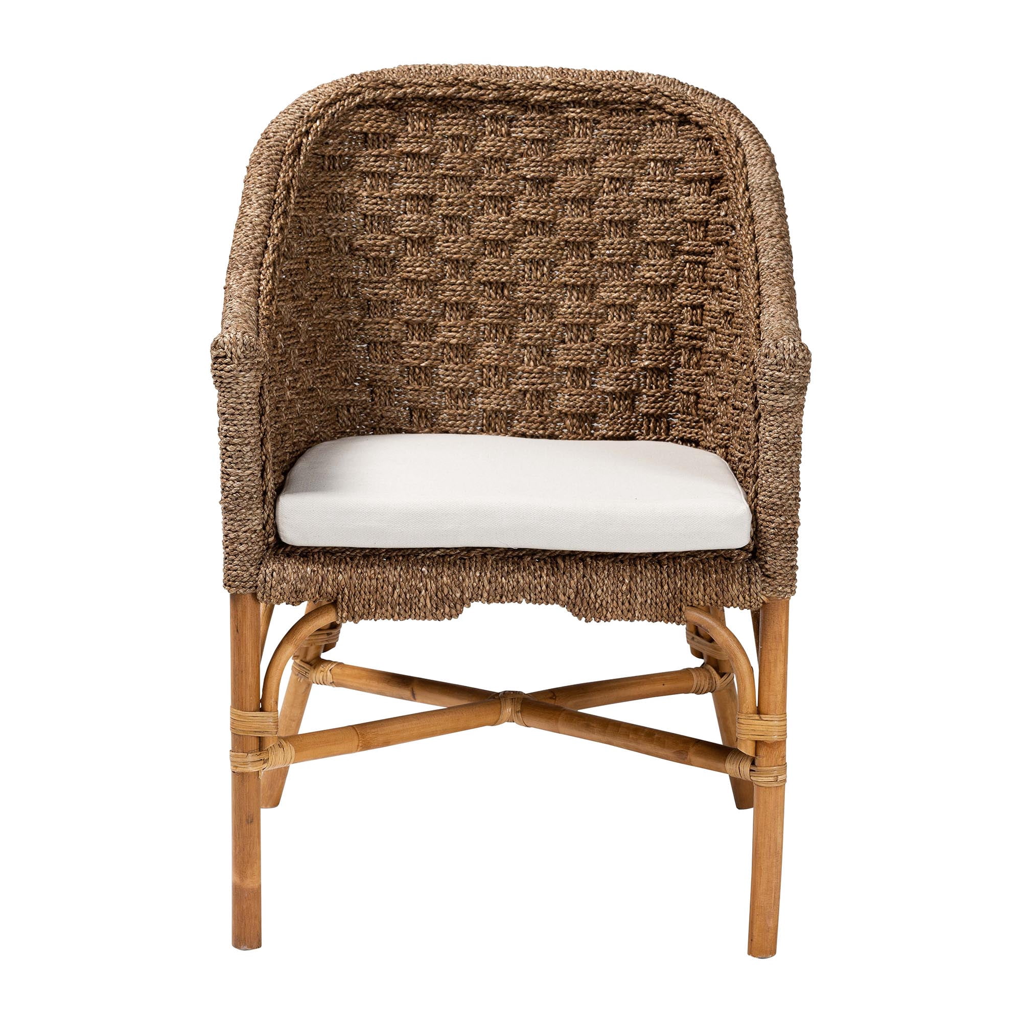 bali & pari Luis Boho Arm Chair, Natural Seagrass