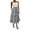 Blue, variant on WTOBBY Women's Bohemian Flower Print Skirt with Solid Color Design and Pockets, Casual Temperament Half Skirt for Everyday Wear, A-Line Maxi Style with Elastic Waist,Light Gray XL