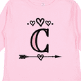 thumbnail image 4 of Inktastic Letter C Monogram Tribal Arrow Girls Long Sleeve Toddler T-Shirt, 4 of 5