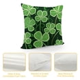 thumbnail image 4 of PHYHOO St. Patrick's Day pillowcase Home decor Lucky four-leaf clover short plush pillow case sofa car decor, 4 of 5