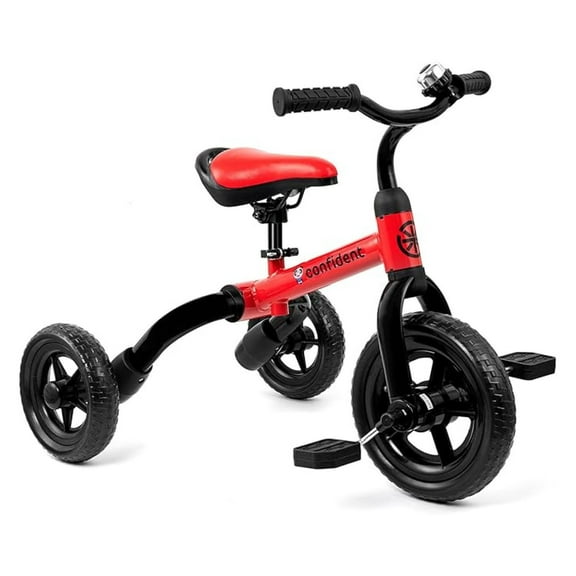 Toddler Tricycle for 2-4 Year Old Boys and Girls, 3 in 1 Foldable Kids Trike with Adjustable Seat and Detachable Pedals, Baby Balance Bike Suitable for Outdoor and Indoor Balance Training.