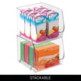 thumbnail image 5 of iDesign Stackable Open-Front Storage Bins - Set of 3 - Clear- Made in USA, 5 of 8
