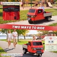 thumbnail image 6 of 12V Ride On Truck with Remote Control, Licensed PIAGGIO Ride on Cars, Electric Car w/ Wireless Audio, Music, Battery Indicator, Volume Adjustment, Red, 6 of 11