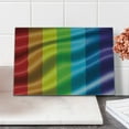 thumbnail image 2 of Rainbow Cutting Board, Pride Flag Inspired Design with Vivid Colors Love Wins Gender Freedom LGBT Themed, Decorative Tempered Glass Cutting and Serving Board, in 3 Sizes, by Ambesonne, 2 of 5