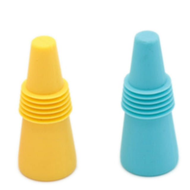 Cateissary Tapón reutilizable de la botella de vino del silicón y tapón del vino de los tapones de la botella de la bebida Barra de herramientas