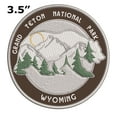 thumbnail image 2 of Wander Often! Grand Teton National Park, Wyoming 3.5 Inch Iron Or Sew On Embroidered Fabric Badge Patch Seek Adventure, National Park Iconic Series, 2 of 2
