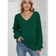 thumbnail image 5 of Jersey JOCAFIYE para mujer, cuello alto, holgado, color verde S, 5 of 7