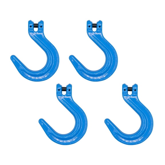 4 Pack 1/2" Grade 100 Clevis Foundry Hook - WLL 8800 LBS - Silver Clevis Hook for Towing, Lifting & Rigging
