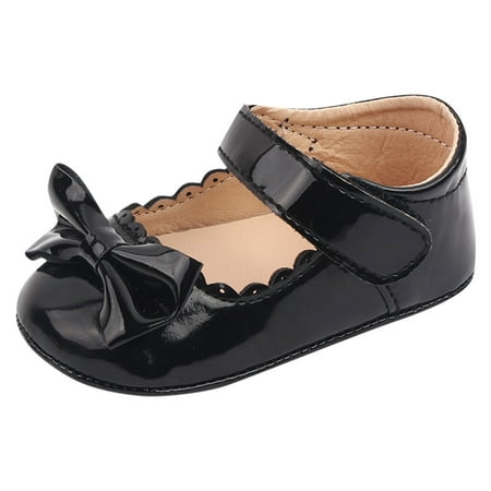 

Toddler Boys Girls Shoes Fashion Soft Soled Shoes With Bowknots Design And Buckle Straps Low Top Non Simple Solid Color Lightweight Comfy Childs Shoes