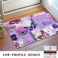 thumbnail image 3 of Purple Butterfly Flower Text Pattern Door Rugs,Washable Non Slip Door Mats Indoor,Decorative Door Mats,Entry Mat Indoor for Entrance,Bedroom,Kitchen,Bathroom,16"x24", 3 of 6