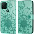 thumbnail image 2 of Case for Moto G Stylus 5G 2021 Wallet Case Kickstand Magnetic Closure with Card Holder Sunflower Pattern Leather Flip Durable Shockproof Cover for Moto G Stylus 5G 2021 Green Sunflower, 2 of 10