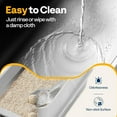 thumbnail image 6 of SPECSTAR Extra Large Stainless Steel Cat Litter Box, 23.6"x15.7" with Double Layer Litter Mat and Scoop, Light Gray, 6 of 8