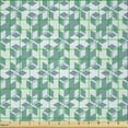 thumbnail image 2 of Ambesonne Geometric Fabric by the Yard Microfiber, Cubes Squares Art, 2 Yards, Reseda Green Slate Blue, 2 of 2
