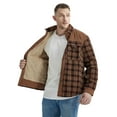 thumbnail image 4 of SPEEDRUN Mens Casual Button Down Plaid Jackets for Outdoor Long Sleeve Casual Coat, 4 of 5